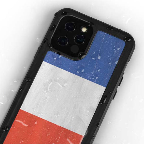 French Flag Distressed iPhone 12 Pro Max Waterproof Case